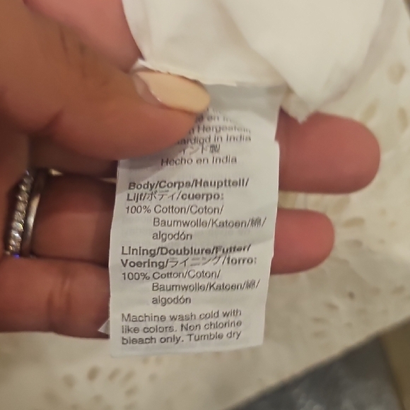 J. Crew Cream Eyelet Detail Top - Picture 5 of 6